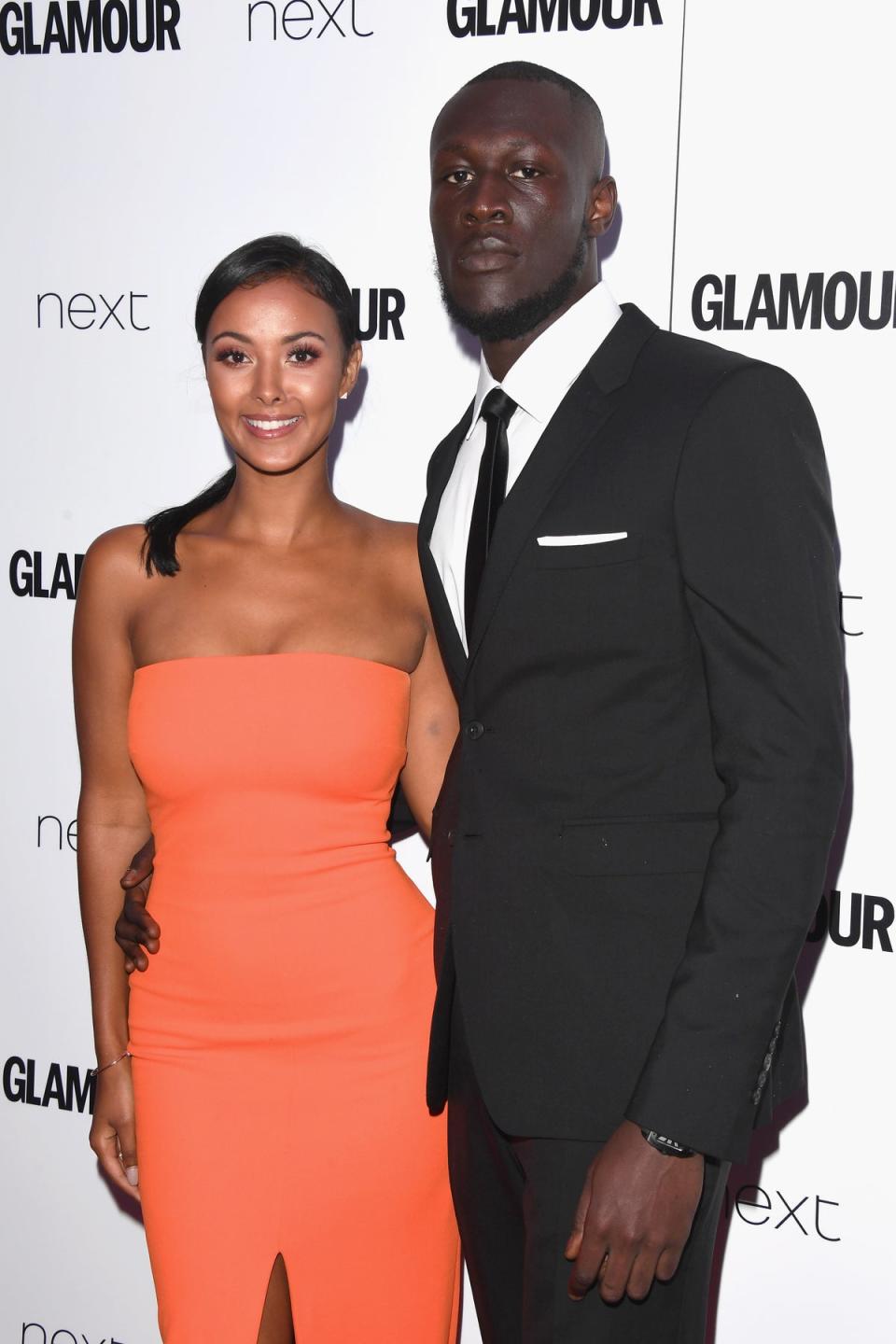 Maya Jama and Stormzy attend the Glamour Women of The Year awards together in 2017 (Getty Images)