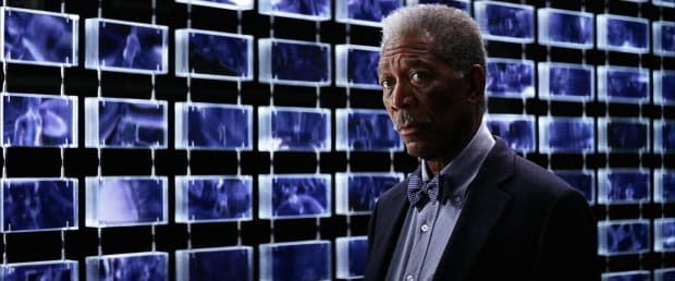 Morgan Freeman as Lucius Fox in "The Dark Knight"<p>Warner Bros.</p>