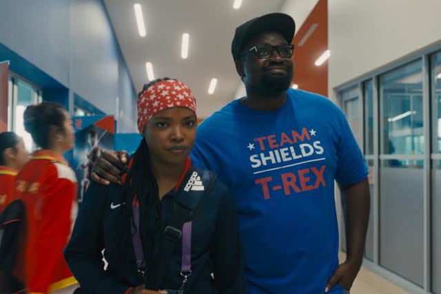 <p>Amazon MGM Studios</p> Ryan Destiny and Brian Tyree Henry in 'The Fire Inside'