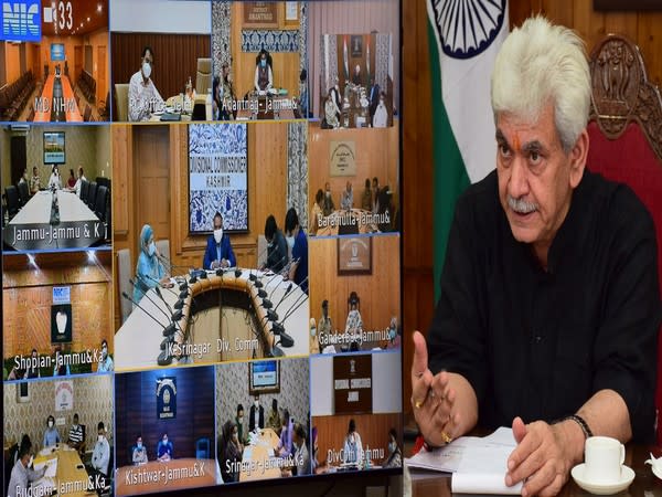 Jammu and Kashmir Lieutenant Governor Manoj Sinha reviewed Covid situation