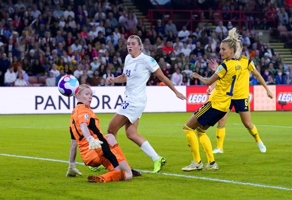 England’s Alessia Russo during the UEFA Women’s Euro 2022 semi-final match (Danny Lawson/PA) (PA Wire)