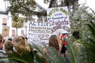 <p>Activists and students from Marjory Stoneman Douglas High School attend a rally at the Florida State Capitol building to address gun control on Feb. 21, 2018 in Tallahassee, Fla. (Photo: Don Juan Moore/Getty Images) </p>