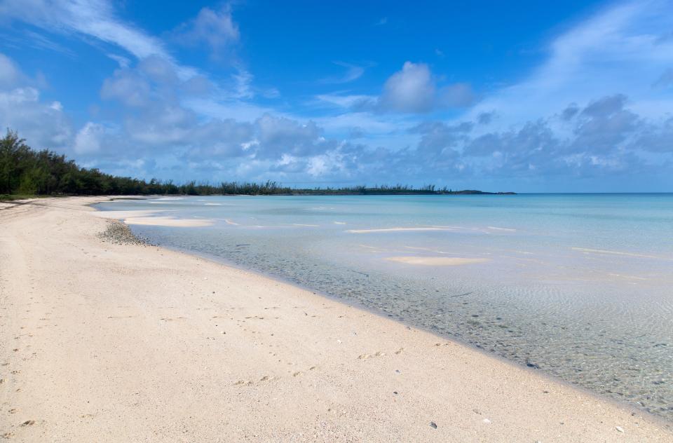 Beautiful beach in Ten Bay, Eleuthera island, Bahamas.