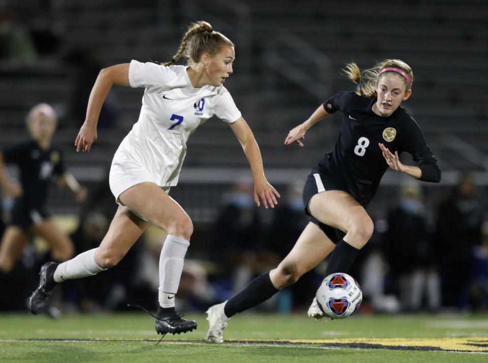 Olentangy's Lexi White, No. 7, is one of the top girls soccer players in the state of Ohio in 2022.