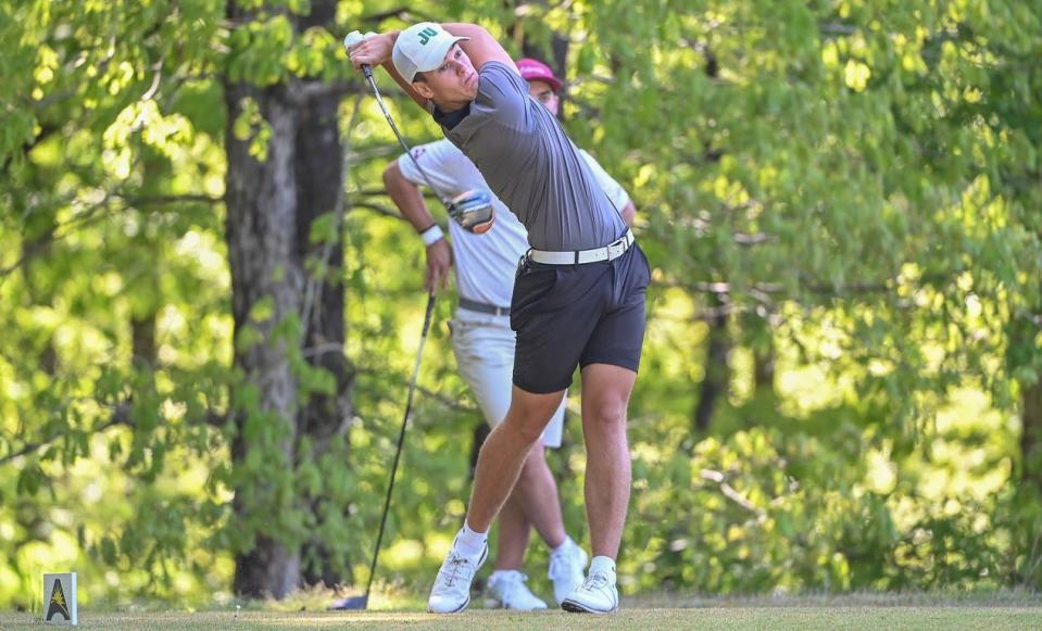 Joseph Sullivan of Jacksonville University is tied for sixth through two rounds of the ASUN tournament after rounds of 68-66 on Tuesday in Mobile, Ala.