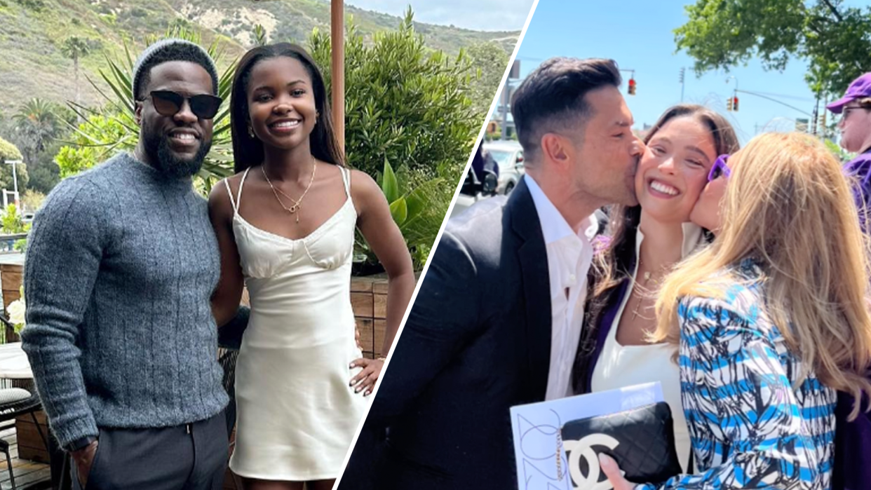 Kevin Hart's daughter Heaven and Mark Consuelos and Kelly Ripa's daughter Lola are among those in the Class of 2023. (Photo: kevinhart4real via Instagram, kellyripa via Instagram) 