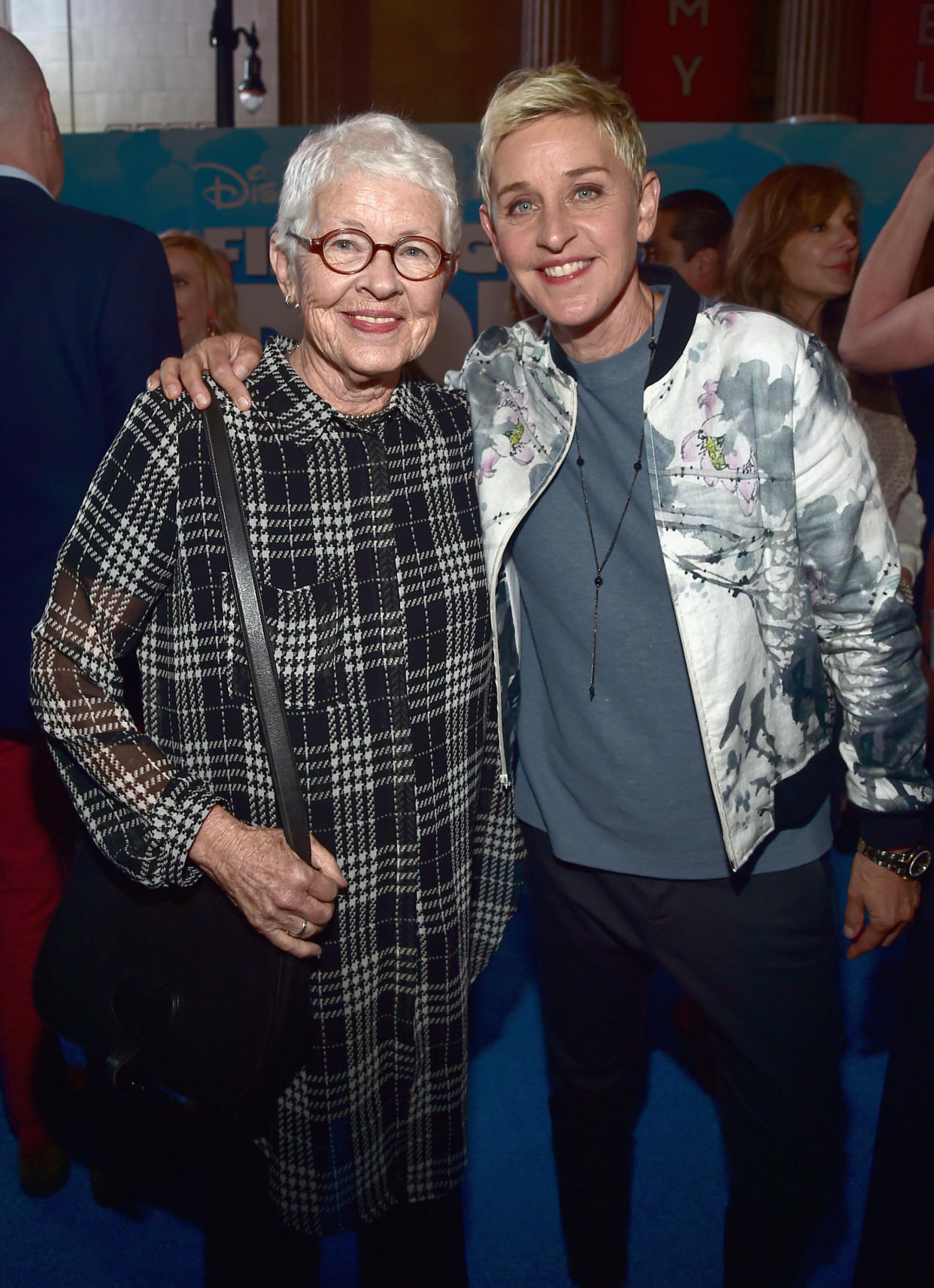 Ellen DeGeneres with her mother, Betty DeGeneres, in 2016. (Photo: Alberto E. Rodriguez/Getty Images for Disney)