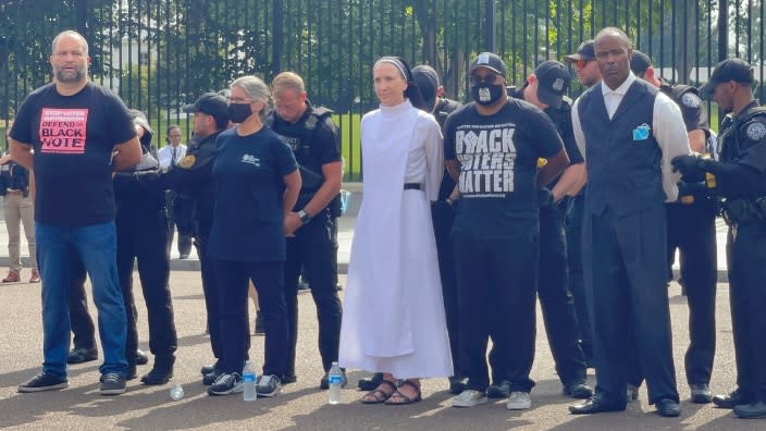 Ben Jealous and other activists were taken into custody by U.S. Secret Service