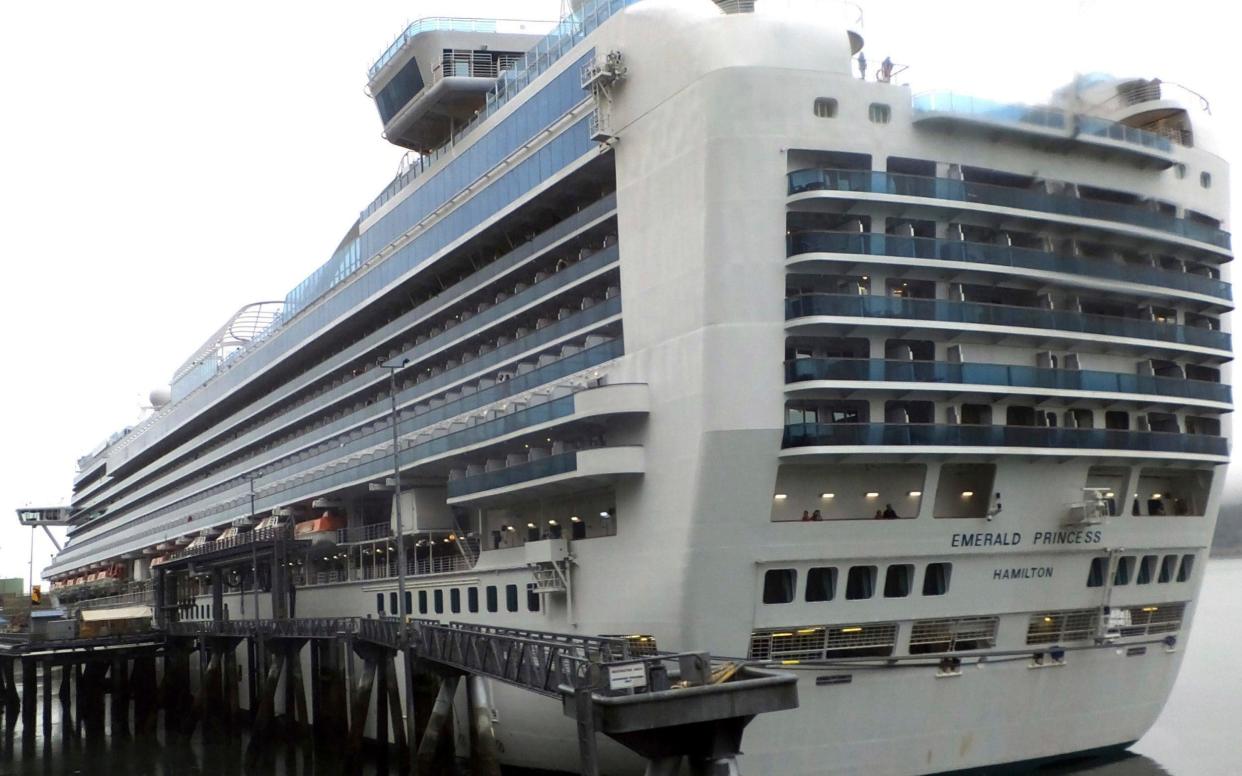 The Emerald Princess cruise ship is docked in Juneau, Alaska - AP