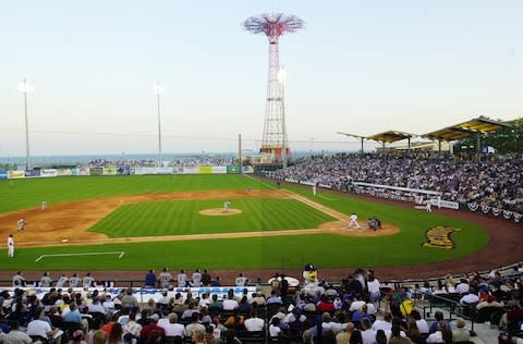 The Parachute Jump, viewed from the Brooklyn Cyclones baseball stadium - Credit: Getty