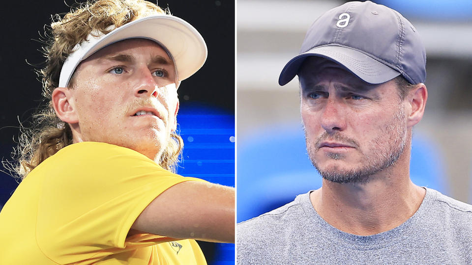 Max Purcell was knocked out of the Australian Open days after calling out Lleyton Hewitt for not picking him for a grand slam wildcard. Pictures: Getty Images