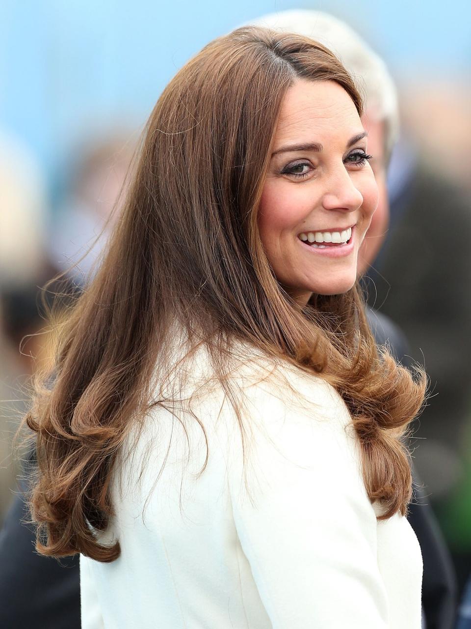 Catherine, Duchess of Cambridge visits an art project at the construction site of Ben Ainslie Racings new headquarters and Visitor Centre on February 12, 2015 in Portsmouth, England