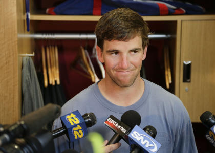 Eli Manning, always available, probably less-than-elite (AP Photo/Julie Jacobson)