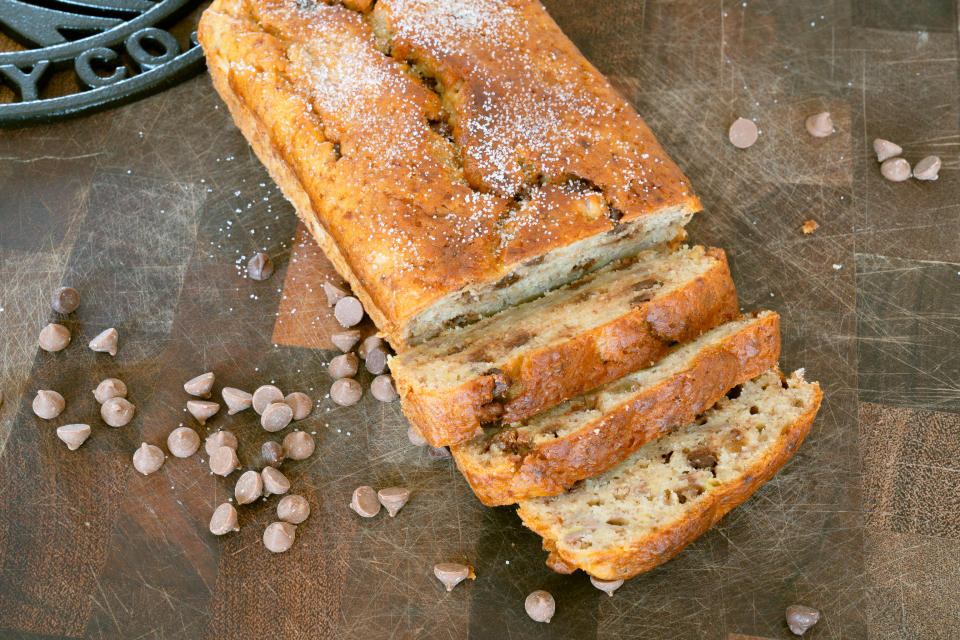 Banana bread with chocolate chips (Andrew Bowden-Smith)