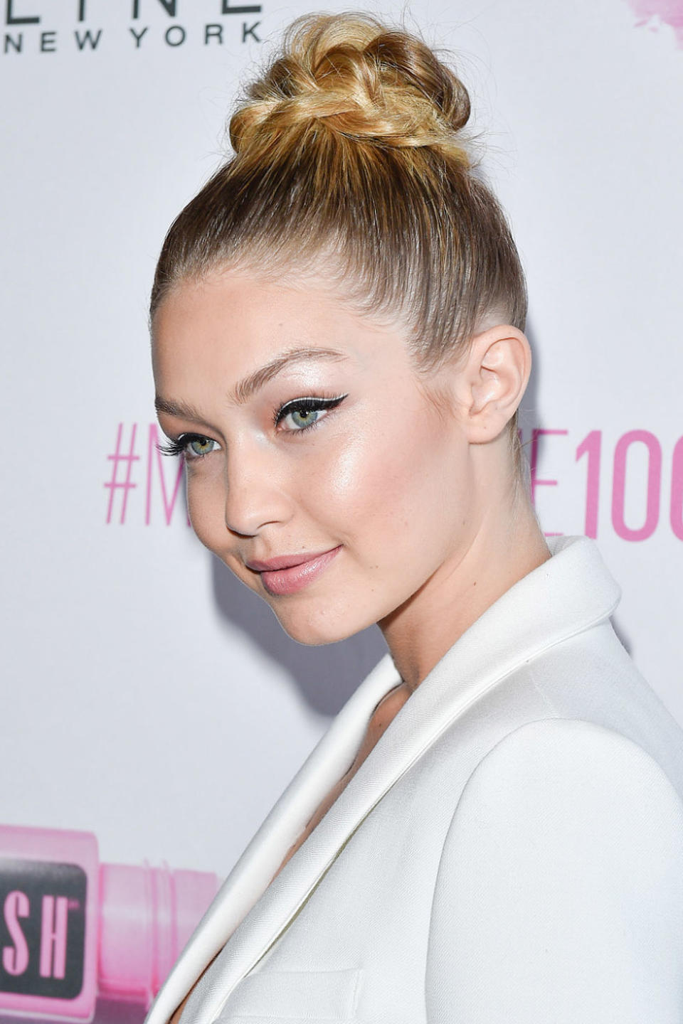 <p>The Maybelline spokesmodel wore this crown-like braided bun to a party for the brand in 2015. </p>