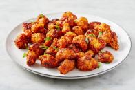 <p>Honey garlic cauliflower is going to become one of your go-tos. </p><p>Get the <a href="https://www.delish.com/uk/cooking/recipes/a31691459/honey-garlic-cauliflower/" rel="nofollow noopener" target="_blank" data-ylk="slk:Honey Garlic Cauliflower" class="link ">Honey Garlic Cauliflower</a> recipe. </p>