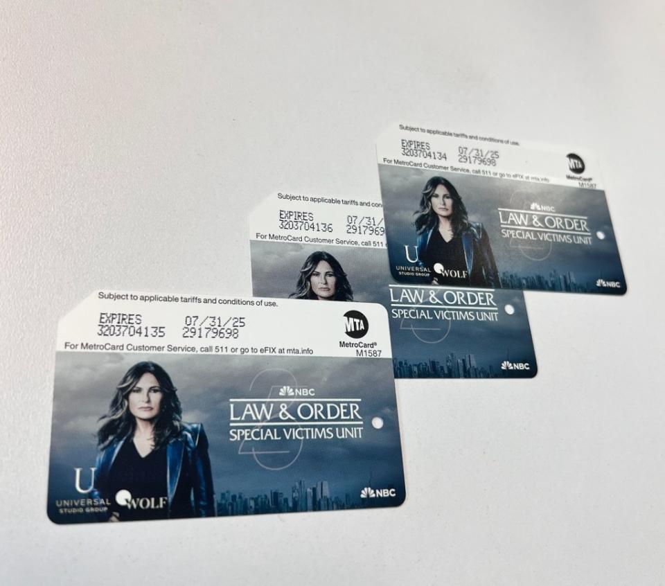 Limited edition “Law & Order: Special Victims Unit” MetroCards. MTU