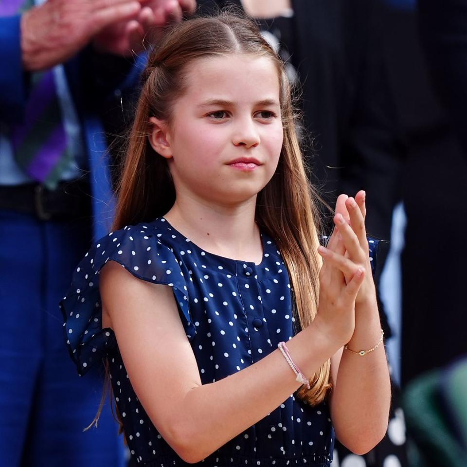 La princesa Charlotte viendo la final de Wimbledon el 14 de julio de 2024