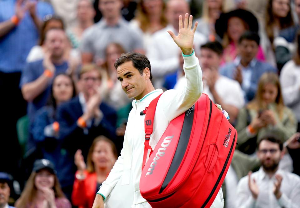 Roger Federer is waving farewell to tennis (Adam Davy/PA) (PA Archive)