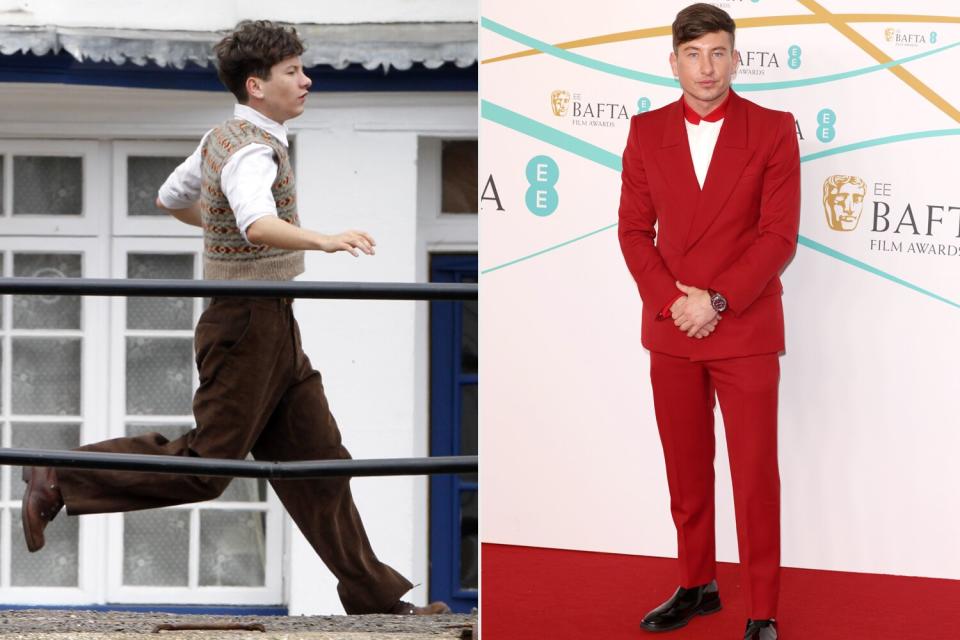 Mandatory Credit: Photo by Beretta/Sims/Shutterstock (5799729j) Barry Keoghan 'Dunkirk' on set filming, Swanage, UK - 27 Jul 2016; LONDON, ENGLAND - FEBRUARY 19: Barry Keoghan attends the EE BAFTA Film Awards 2023 at The Royal Festival Hall on February 19, 2023 in London, England. (Photo by Neil Mockford/FilmMagic)