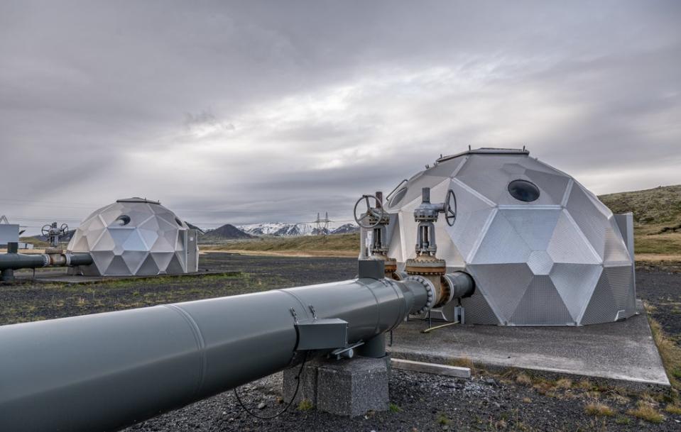 Each pod is used to inject CO2 deep underground where it turns to stone (Sigurdur Olafur Sigurdsson)