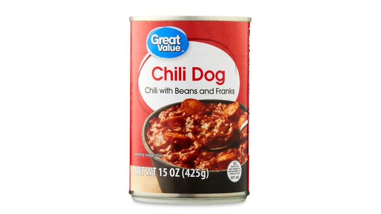 can of Great Value chili