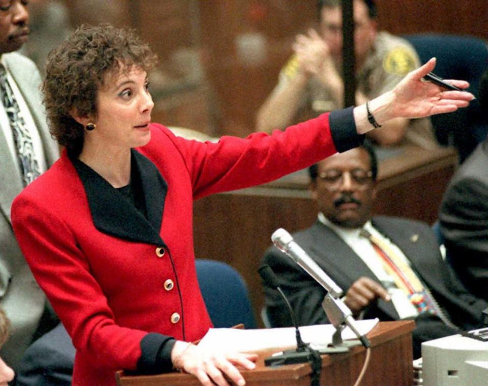 Marcia Clark in the trial of OJ Simpson