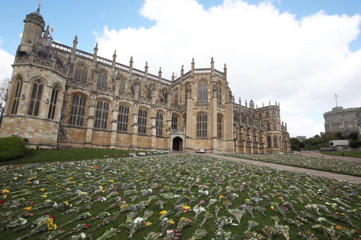 La chapelle Saint-George au château de Windsor, où vont se dérouler les obsèques du prince Philip ce samedi 17 avril 2021 - Steve Parsons - Pool - AFP