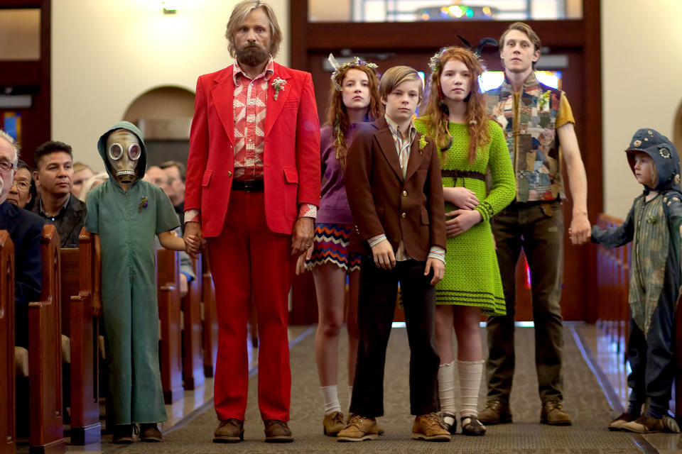 <i>Written and directed by Matt Ross</i><br /><i>Starring Viggo Mortensen, George MacKay, Samantha Isler, Kathryn Hahn, Frank Langella, Ann Dowd and&nbsp;Steve Zahn</i><br /><br />That "Captain Fantastic" photo looks like quintessential offbeat Sundance fare. But Matt Ross' film is far more grounded than Viggo Mortensen's vermilion suit implies. Mortensen plays a bohemian father raising his six whip-smart kids in the woodlands of the Pacific Northwest, until circumstances&nbsp;require the clan to reassimilate with society. The <a href="http://www.huffingtonpost.com/entry/captain-fantastic-review_us_56a53f18e4b0d8cc109a7210?fbpousor" target="_blank">sweet humor and world-weary awe</a> of "Captain Fantastic" earned a standing ovation at its premiere.