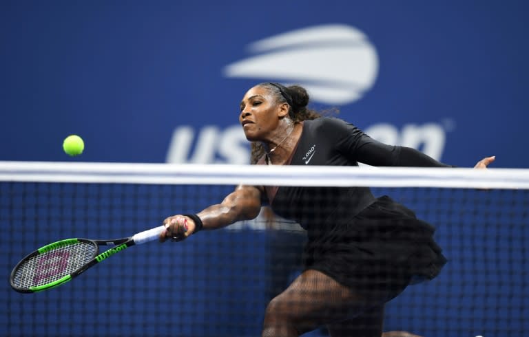 Straight sets: Serena Williams defeats eighth-seeded Czech Karolina Pliskova to reach the semi-finals of the us Open