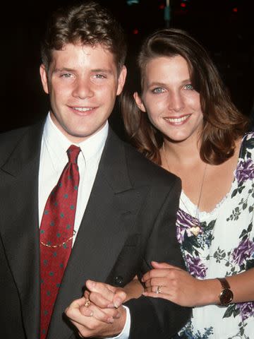 <p>Jim Smeal/Ron Galella Collection/Getty </p> Sean Astin and his wife Christine Astin during the "Where The Day Takes You" Hollywood premiere.