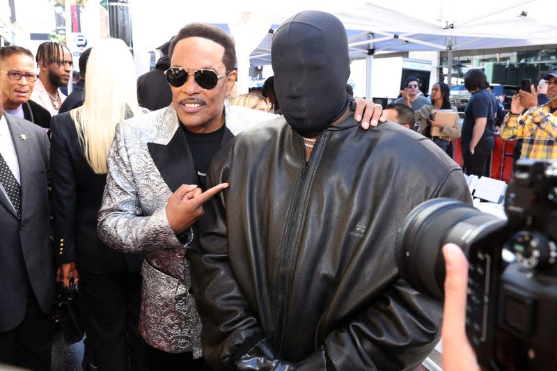 HOLLYWOOD, CALIFORNIA - JANUARY 29: Charlie Wilson (L) and Kanye West attend the ceremony as Charlie Wilson is honored with star on the Hollywood Walk Of Fame on January 29, 2024 in Hollywood, California - Photo: Monica Schipper (Getty Images)