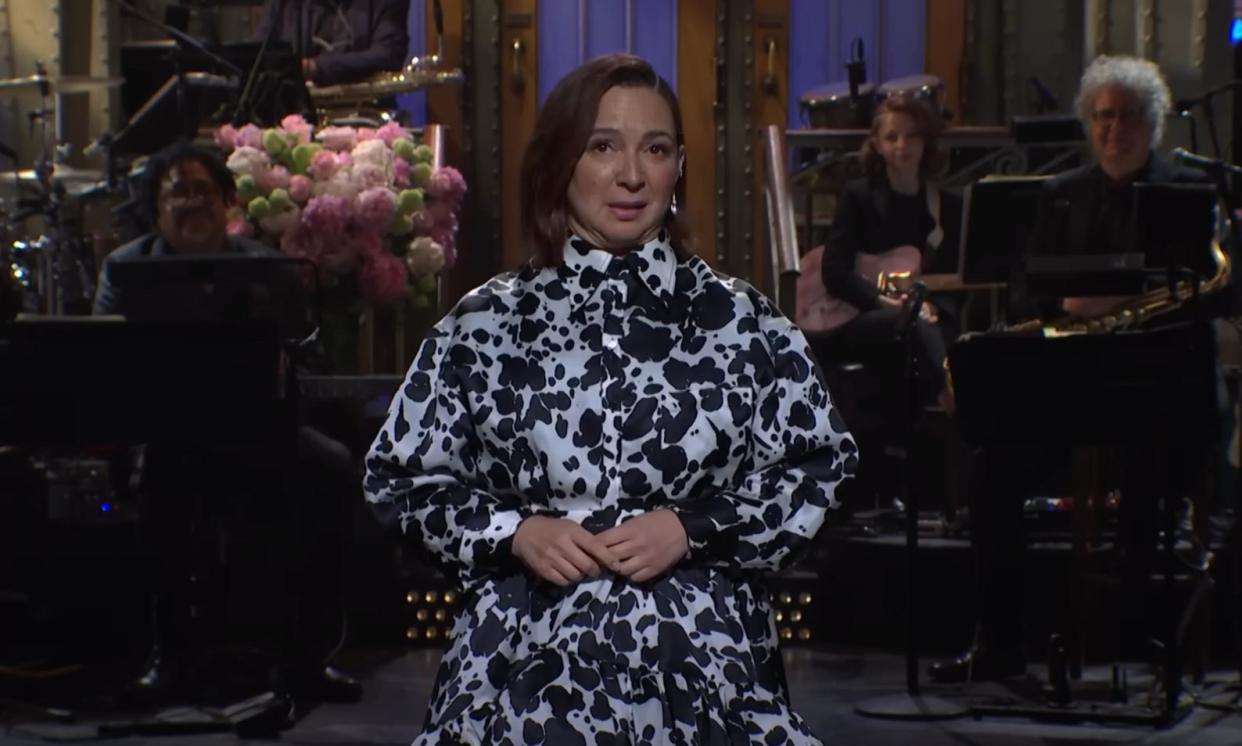 <span>Maya Rudolph hosting Saturday Night Live.</span><span>Photograph: YouTube</span>