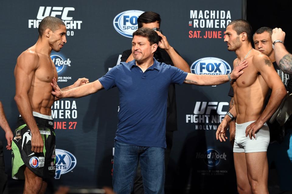 Joe Silva (center) played a big role in the UFC's boom in popularity. (Getty)