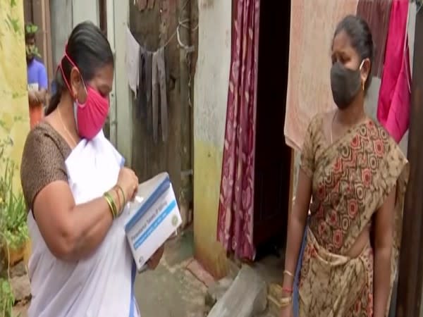 Asha workers during visiting the flood-affected parts of Telangana on Wednesday.