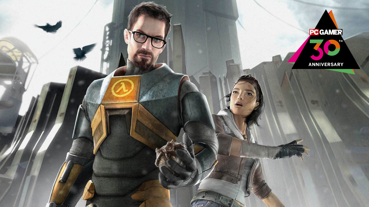  Gordon Freeman and Alyx Vance in Half-Life 2. 