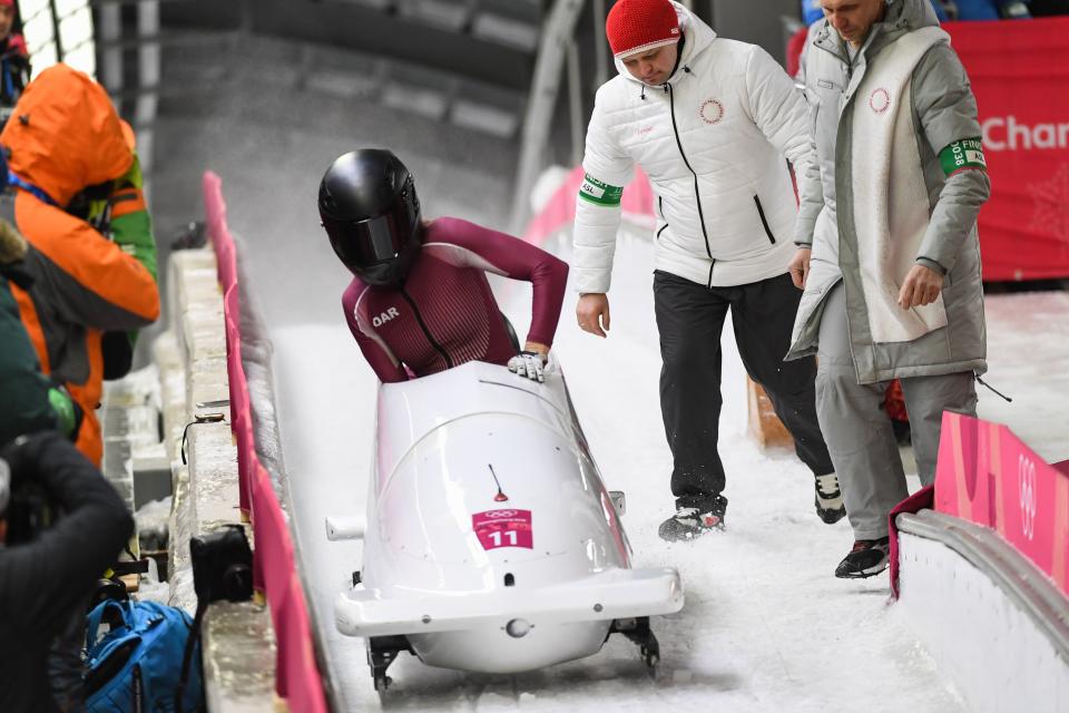 Nadezhda Sergeeva has been disqualified from the 2018 Winter Olympics bobsled competition. (Getty)