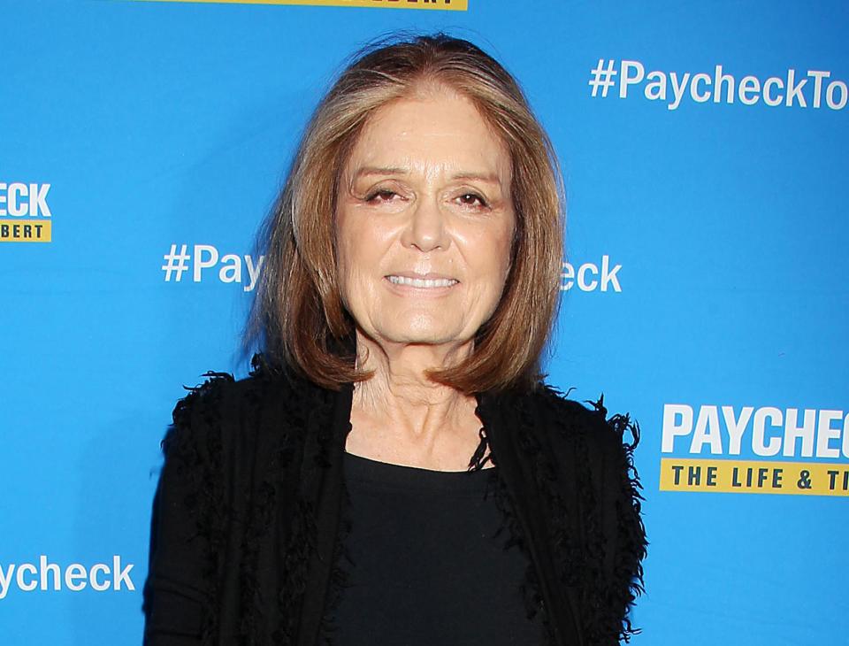 FILE - This March 13, 2014 file photo released by Starpix shows Gloria Steinem at the premiere of the documentary "Paycheck to Paycheck: The Life & Times of Katrina Gilbert," in New York. Steinem, who turned 80 last week, will be receiving the Lifetime Leadership Award at the annual DVF awards Friday evening in a ceremony at the United Nations. (AP Photo/Starpix, Dave Allocca, File)