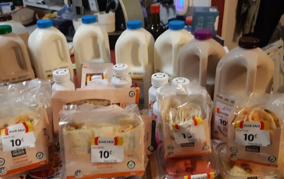 Photos posted to Facebook of various items purchased on sale at Coles