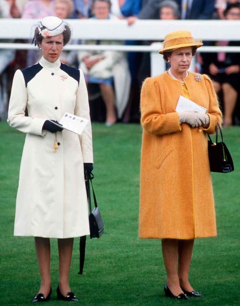 Princess Anne with her mother, Queen Elizabeth, in June 1985