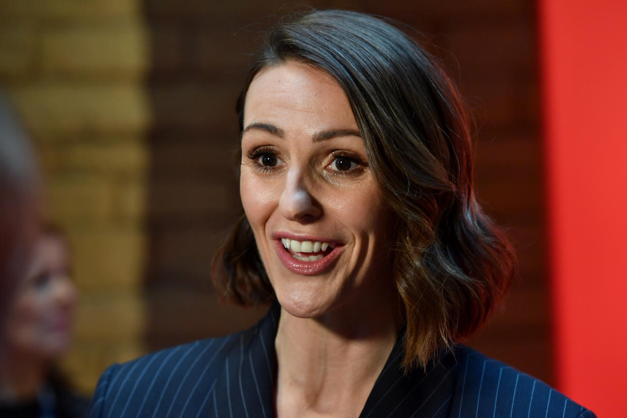 HALIFAX, ENGLAND - MAY 09: Suranne Jones attends "BBC One Drama Gentleman Jack" Yorkshire Premiere at The Piece Hall on May 09, 2019 in Halifax, England. (Photo by Anthony Devlin/Getty Images)