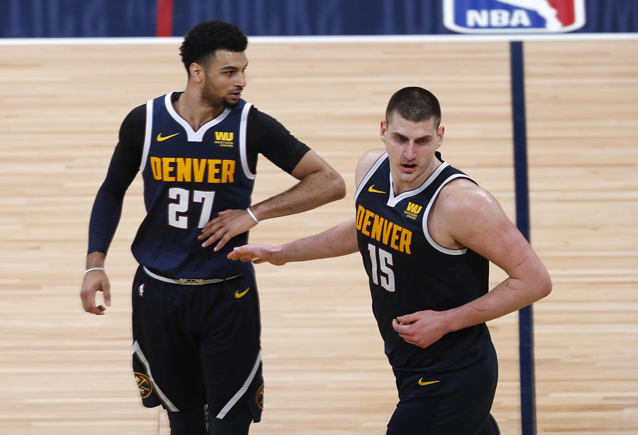 Jamal Murray and Nikola Jokic give the Nuggets a potent 1-2 punch. (AP)