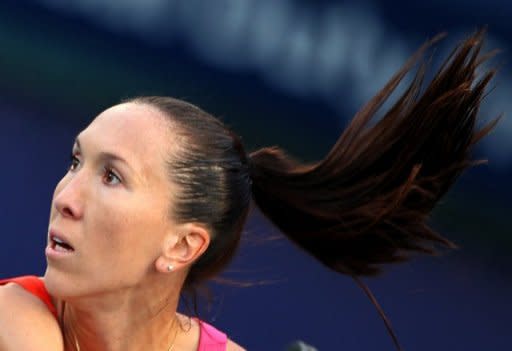 Second seed Jelena Jankovic, pictured here on February 24, has reached the semi-finals of the BMW Malaysian Open Saturday without having to pick up her racquet after Ayumi Morita pulled out injured, the second withdrawal in two days