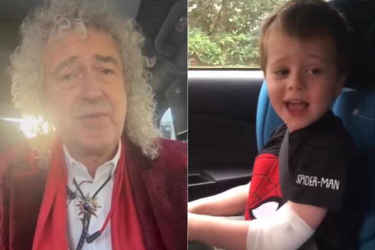 Brian May le envió un mensaje alentador a su pequeño fan de cuatro años, quien padece un tumor cerebral (Foto: captura)