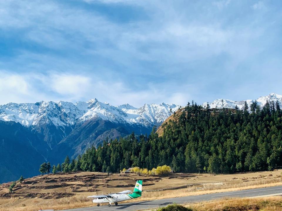 Handout image shows a Tara Air DHC-6 Twin Otter, tail number 9N-AET, in Simikot, Nepal on 1 December 2021 (Madhu Thapa/Handout via Reuters)