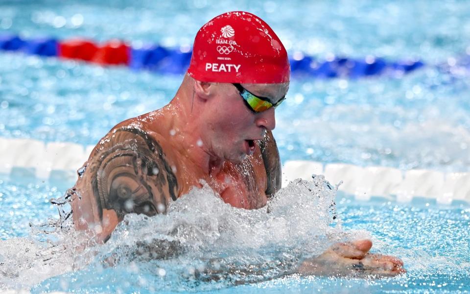 Adam Peaty of Great Britain competes in the Men's 100m Breaststroke Final