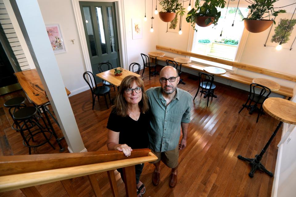 Peg and Fran Basile are the owners of a new coffee shop, Hydra, on Monroe Avenue.