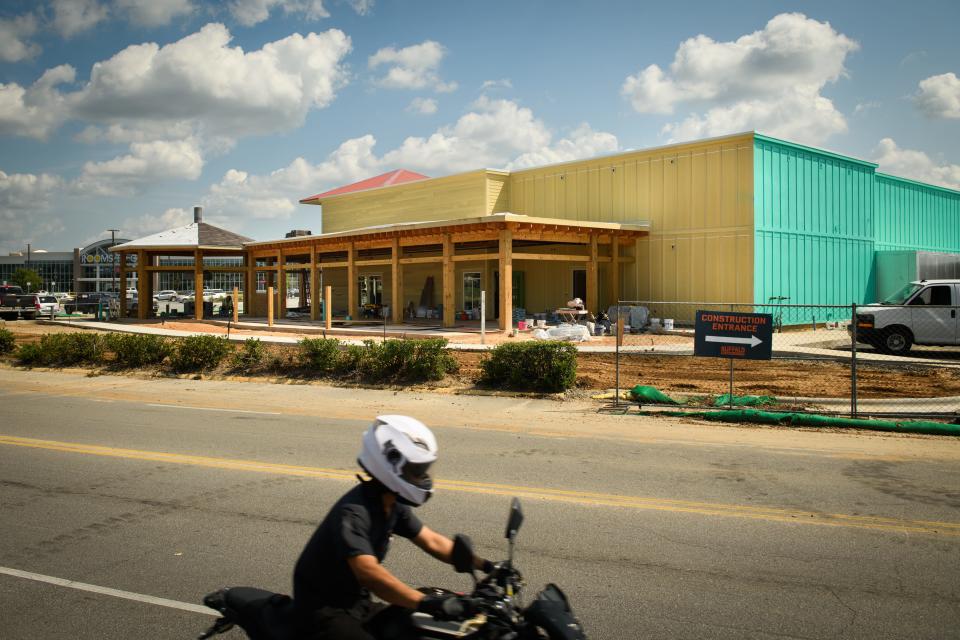 Bahama Breeze restaurant at the Cross Creek Mall is under construction.