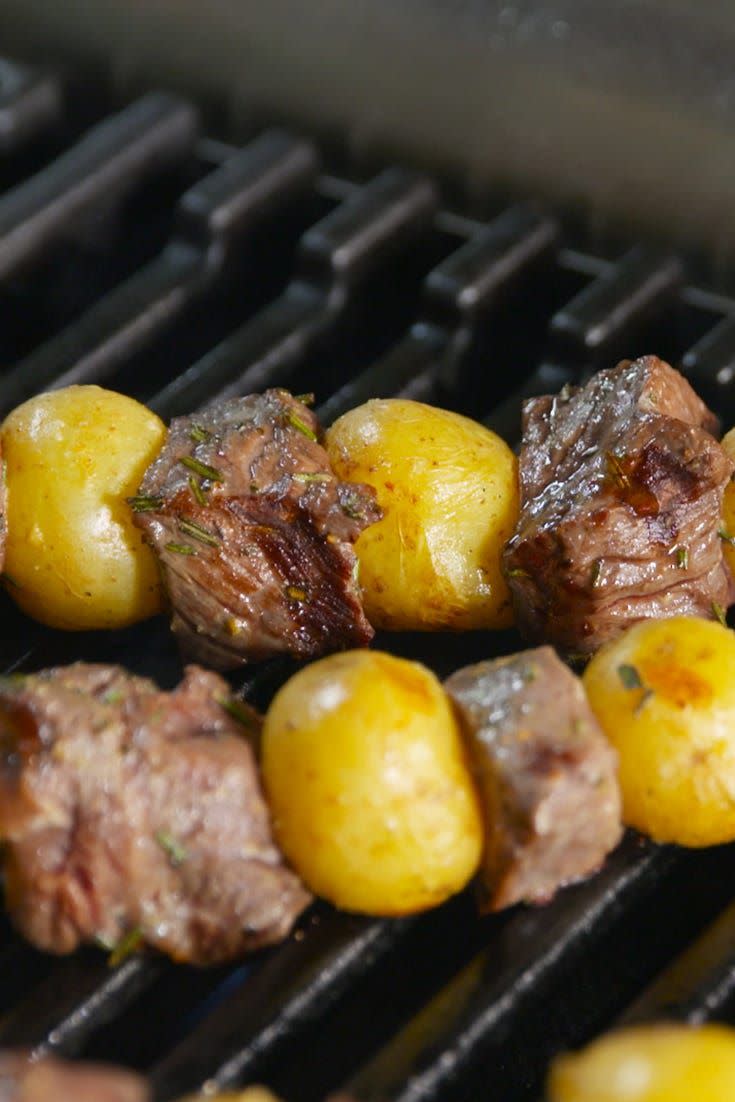 Steak And Potatoes On A Stick