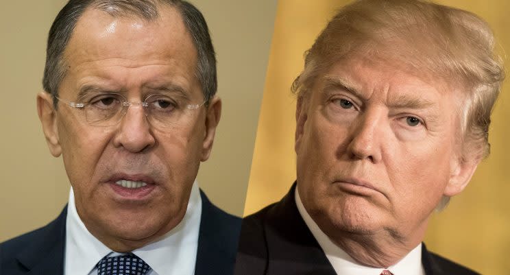 Lavrov and Trump characterized the Sessions scandal the same way. (Alexander Zemlianichenko/Pool/AP, Melina Mara/The Washington Post via Getty Images)